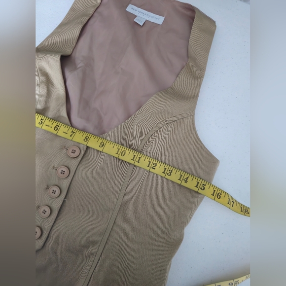 New York Company Stretch beige vest size 2 - Picture 6 of 8